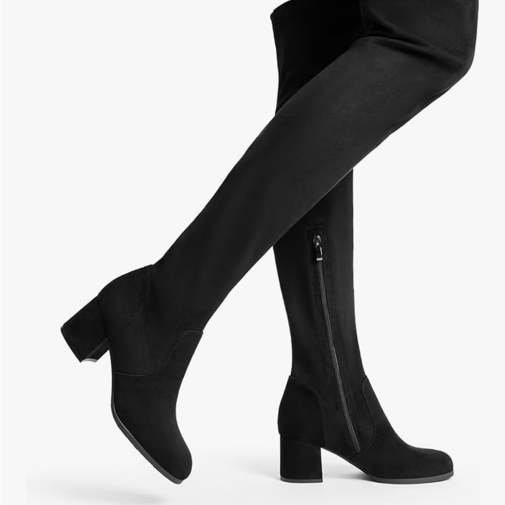Dream Pairs Black Over-the-Knee Boots